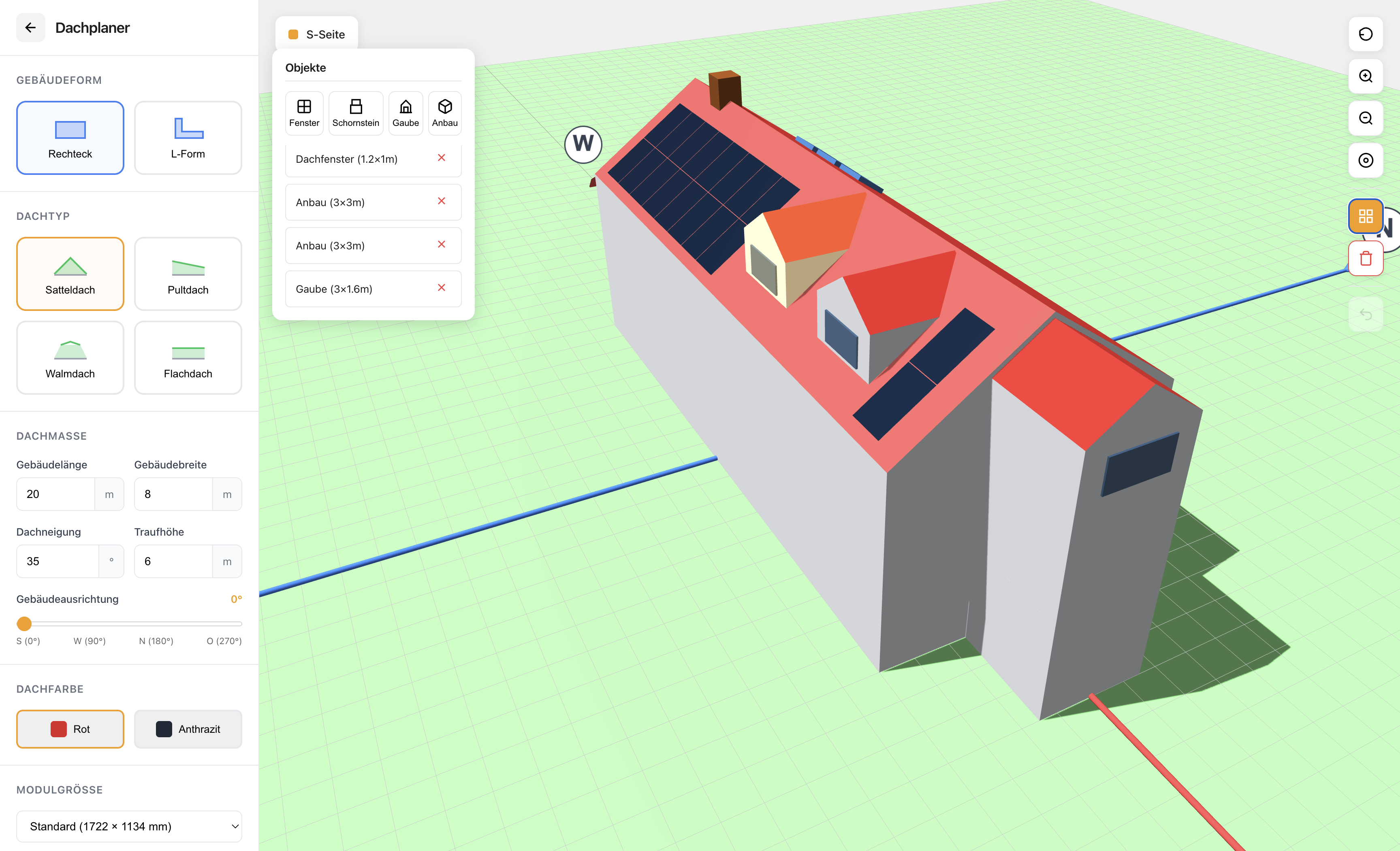 PV-Energie-Planer - 3D Dachplaner
